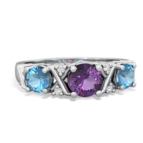 amethyst-blue topaz timeless ring