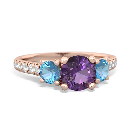 amethyst-blue topaz trellis pave ring