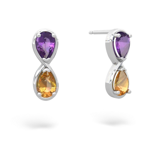 amethyst-citrine infinity earrings