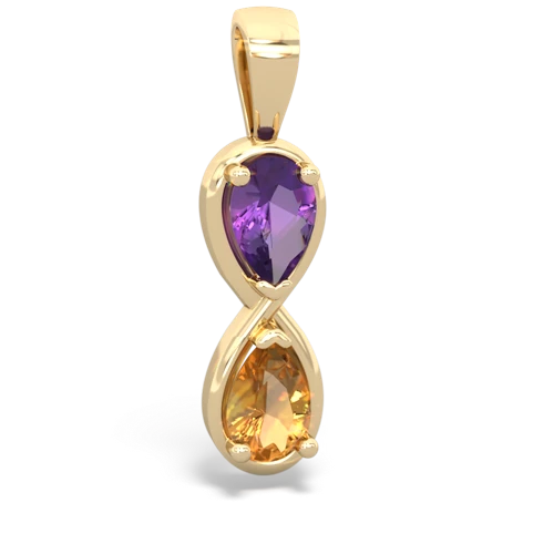 amethyst-citrine infinity pendant