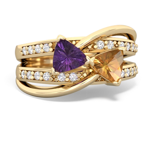 amethyst-citrine couture ring