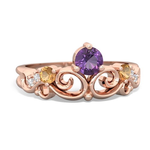 amethyst-citrine crown keepsake ring