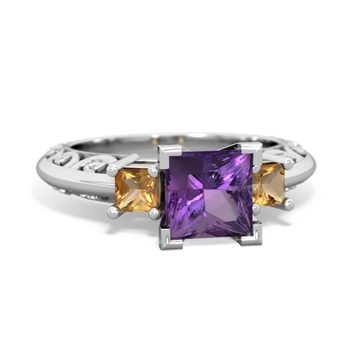 amethyst-citrine engagement ring