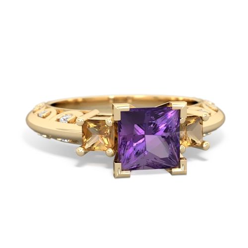 amethyst-citrine engagement ring