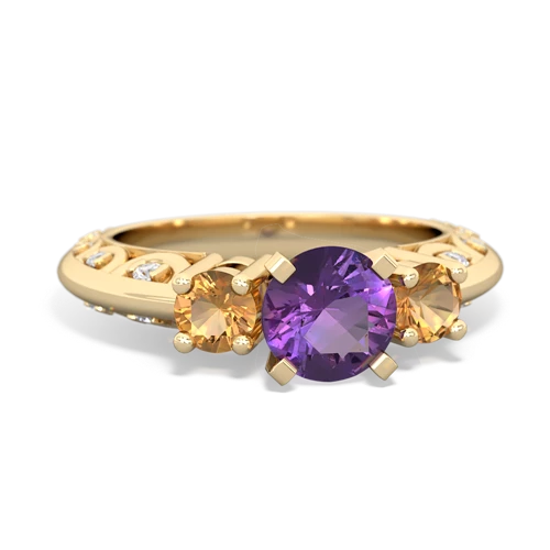 amethyst-citrine engagement ring