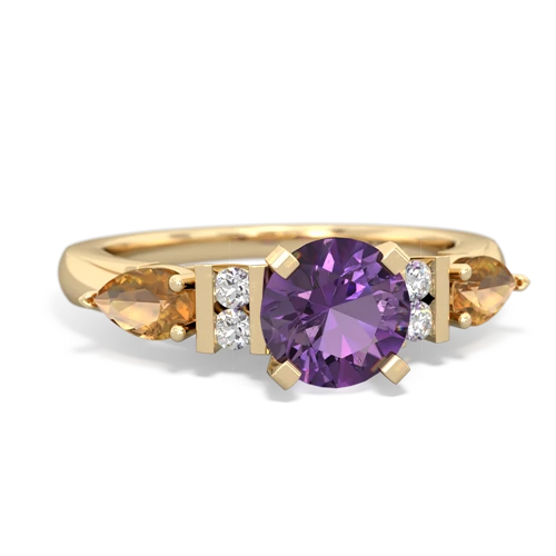 amethyst-citrine engagement ring