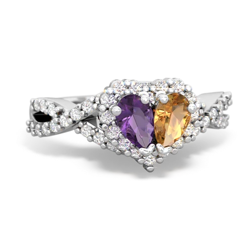 amethyst-citrine engagement ring