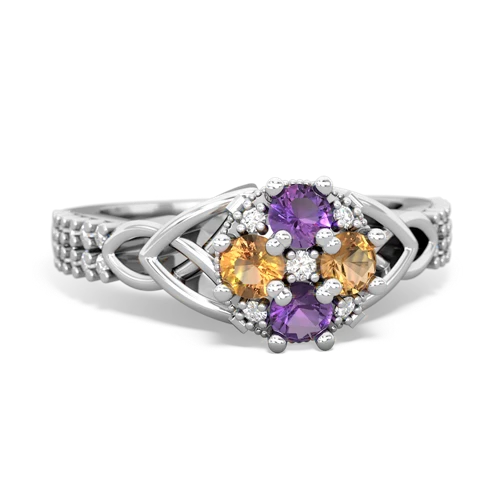 amethyst-citrine engagement ring