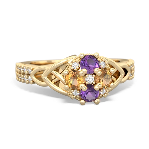 amethyst-citrine engagement ring