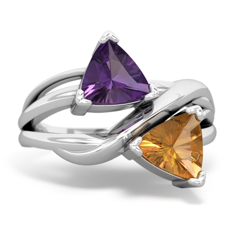 amethyst-citrine filligree ring