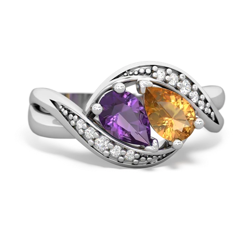Amethyst Genuine Amethyst with Genuine Citrine Summer Winds ring Ring