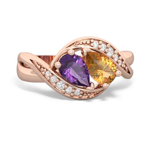 amethyst-citrine keepsake curls ring