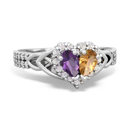 amethyst-citrine keepsake engagement ring