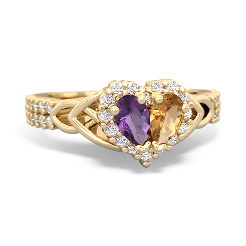 amethyst-citrine keepsake engagement ring