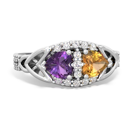 amethyst-citrine keepsake engagement ring