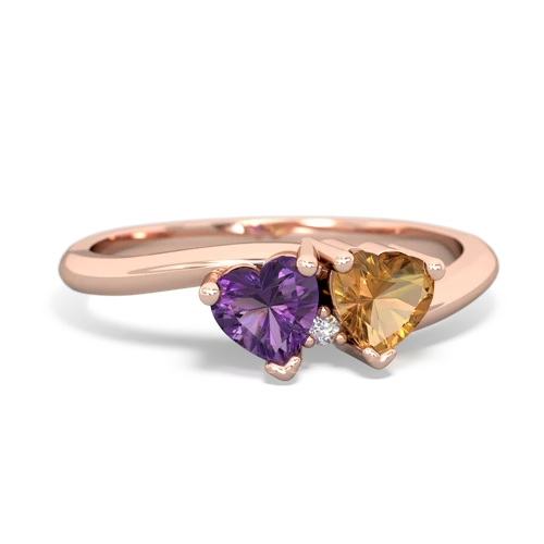 amethyst-citrine sweethearts promise ring