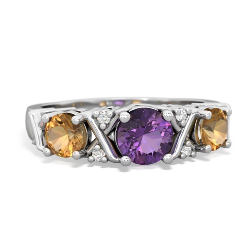 amethyst-citrine timeless ring