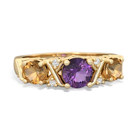 amethyst-citrine timeless ring