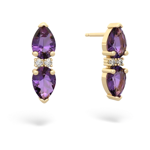 amethyst bowtie earrings