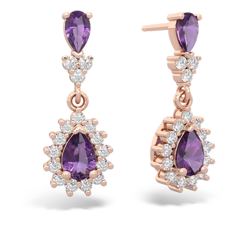 amethyst dangle earrings