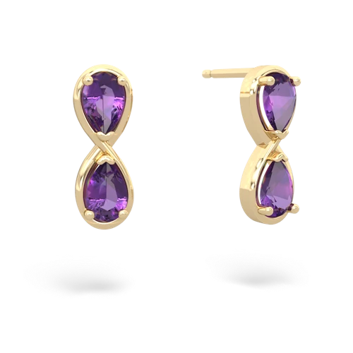 amethyst infinity earrings