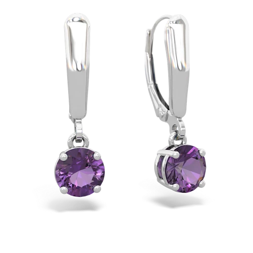 amethyst lever-back earrings