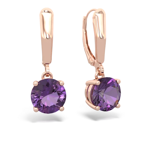 amethyst lever-back earrings