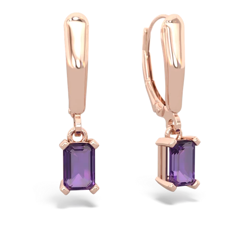 amethyst lever-back earrings