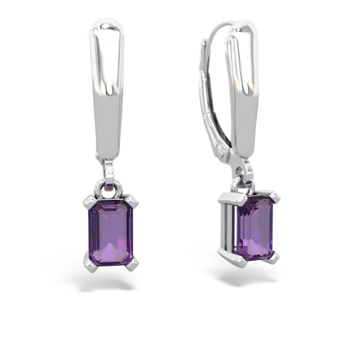 amethyst lever-back earrings