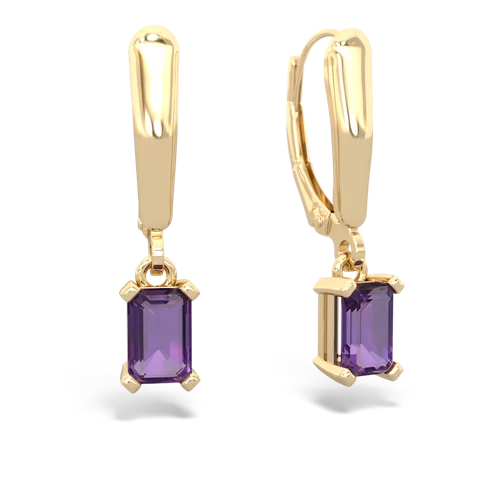 amethyst lever-back earrings