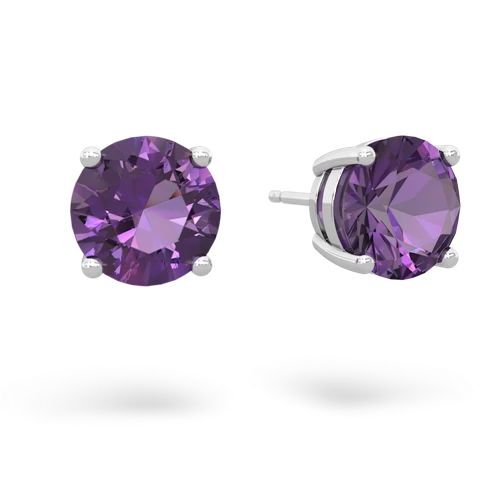 amethyst round-stud earrings