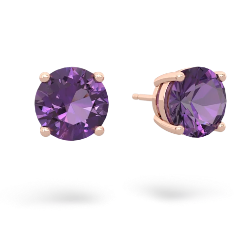 amethyst round-stud earrings