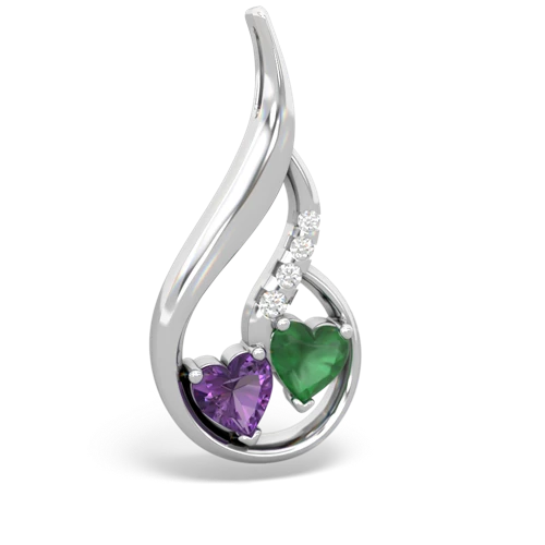 amethyst-emerald keepsake swirl pendant
