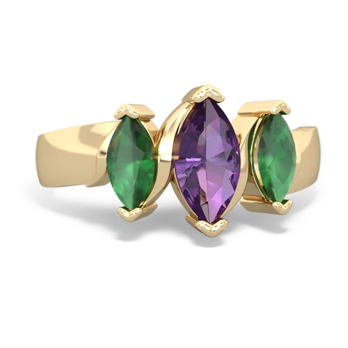 amethyst-emerald keepsake ring