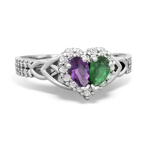 amethyst-emerald keepsake engagement ring