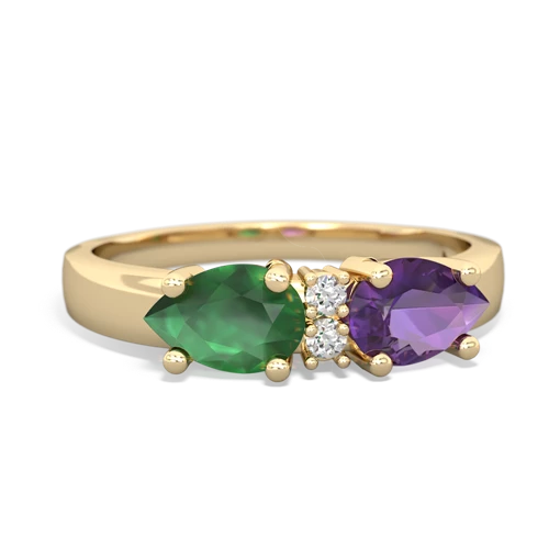 amethyst-emerald timeless ring