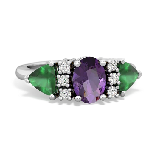 amethyst-emerald timeless ring