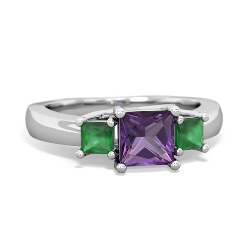 amethyst-emerald timeless ring