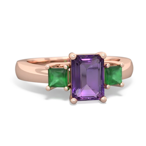 amethyst-emerald timeless ring