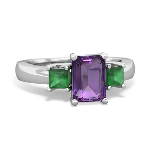 amethyst-emerald timeless ring