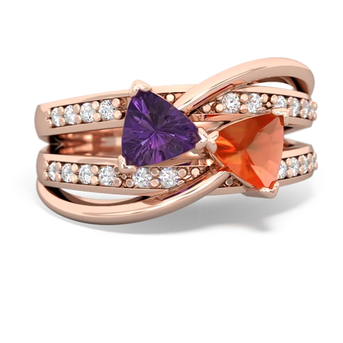 amethyst-fire opal couture ring