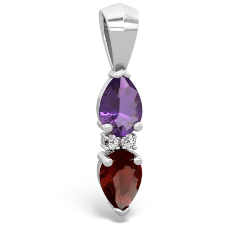 amethyst-garnet bowtie pendant