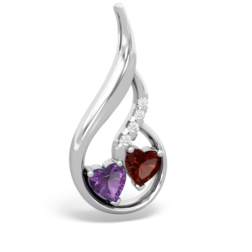 amethyst-garnet keepsake swirl pendant