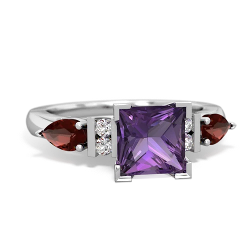 amethyst-garnet engagement ring