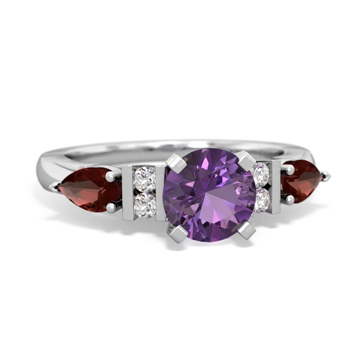 amethyst-garnet engagement ring