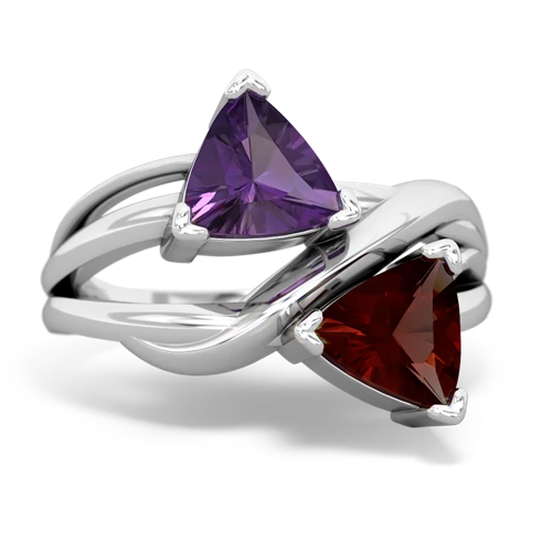 amethyst-garnet filligree ring