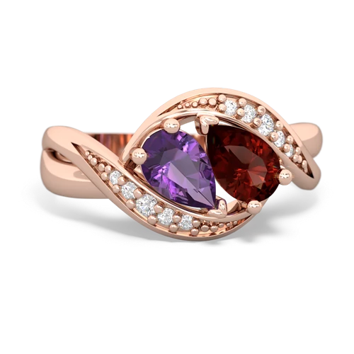 amethyst-garnet keepsake curls ring