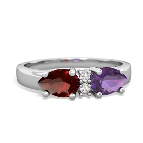 amethyst-garnet timeless ring