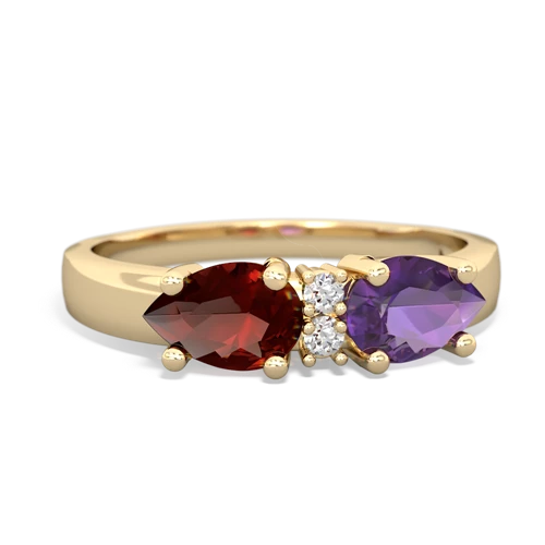 amethyst-garnet timeless ring