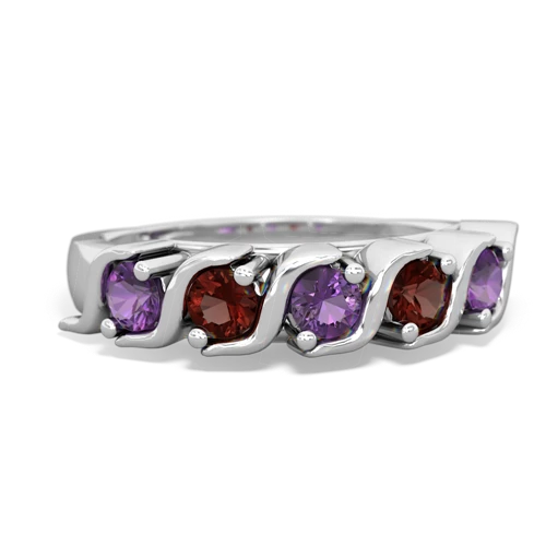 amethyst-garnet timeless ring